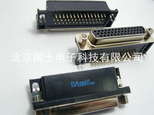 精工南士 镀金HDR44母头 DR44孔 HDB44 DB44弯脚 插板焊板式 铆合