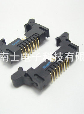 精工南士 DC2-14P 镀金 90度弯脚 弯针 牛角插座 2.0mm间距 黑色