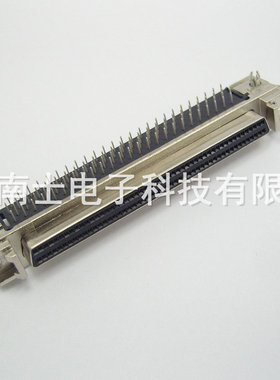 AMP SCSI 100P MDR母头 90度弯脚焊板 HPDB100 针式DB型 插座带耳