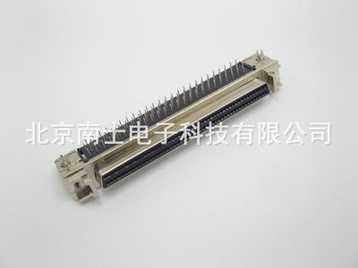 AMP SCSI 100P MDR母头 90度弯脚焊板 HPDB100 针式DB型 插座带耳