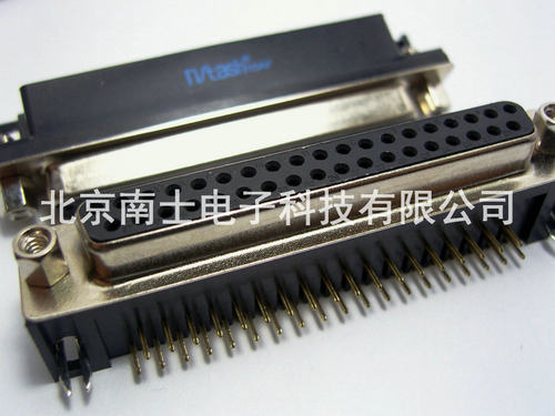 精工南士 镀金DR37母头 DR37孔 DB37接头 90度弯脚 插板式 焊板式