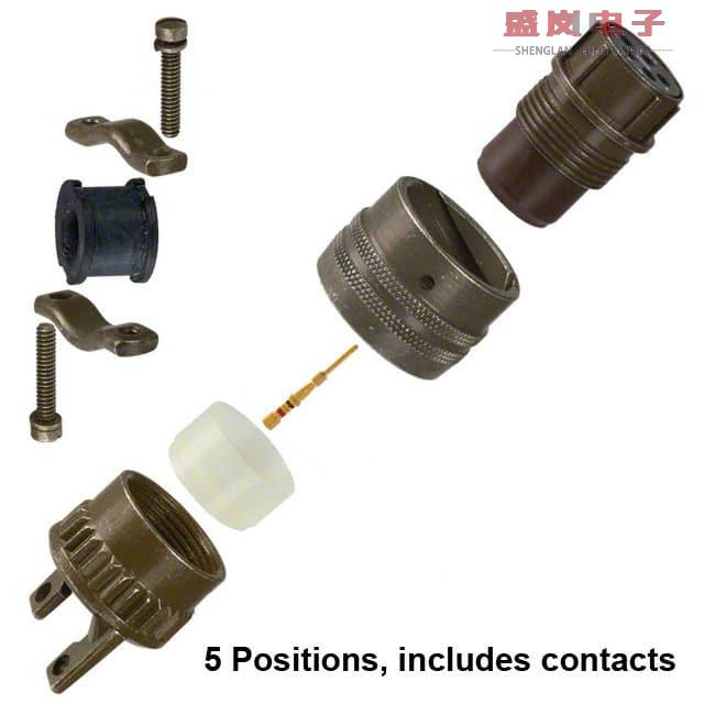 原装正品MS3126F14-5S[CONN PLUG FMALE 5POS GOLD CRIMP]