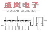 原装正品1-216791-4[CONN DIP HDR IDC 14POS PCB]