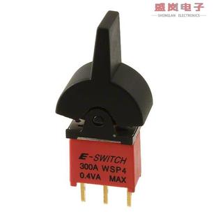 正品 SPDT 300AWSP4J2BLKM2RE ROCKER 0.4VA SWITCH 原装