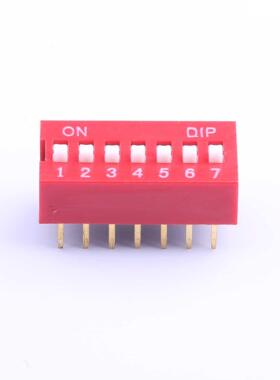 原装正品DS-07RP[红色7PIN-2.54mm立式直插正拨拨码]