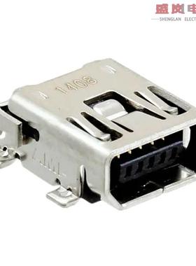 原装正品1734328-1[CONN RCPT USB2.0 MINI AB SMD R/A]