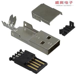 原装正品1734372-1[CONN PLUG USB2.0 TYPEA 4POS SLD]