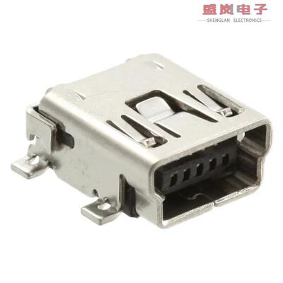 原装正品1734035-1[CONN RCPT USB2.0 MINI B SMD R/A]