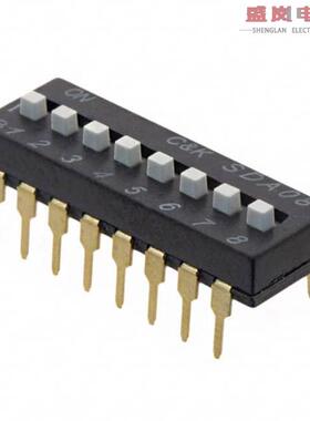 原装正品SDA08H1BD[SWITCH SLIDE DIP SPST 25MA 24V]