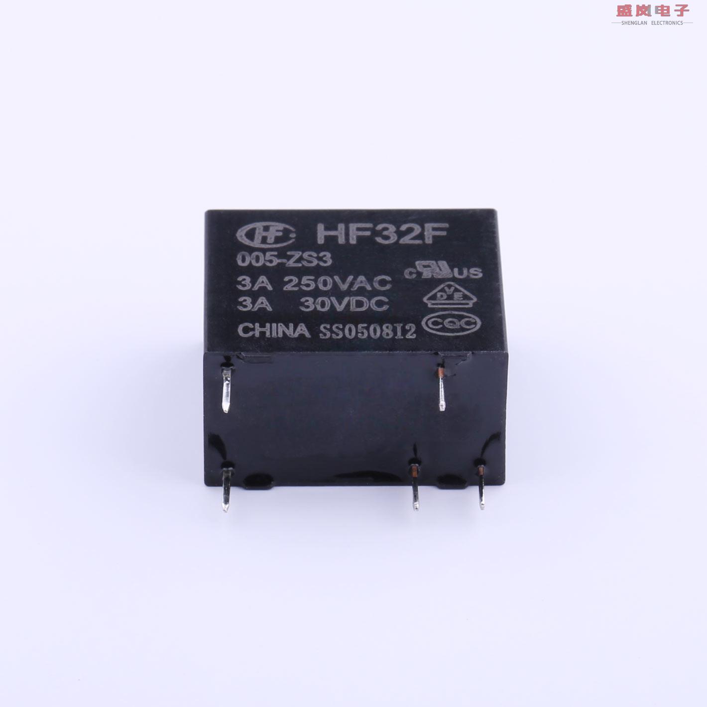 原装正品HF32F/005-ZS3[功率继电器 3A 单刀双掷 5VDC