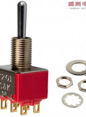 原装正品7201SYZBE[SWITCH TOGGLE DPDT 0.4VA 20V]