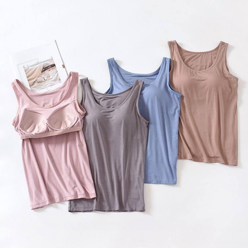 莫代尔妈妈背心带胸垫吊带免穿文胸罩杯带胸罩大码老年人内衣家居,女士内衣/男士内衣/家居服,吊带/背心/T恤/打底/肌底衣,淘宝优惠券,粉丝福利购,淘宝优惠卷