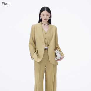 外套女 通勤气质轻薄西装 依妙EMU简约宽松西装 外套2025秋款