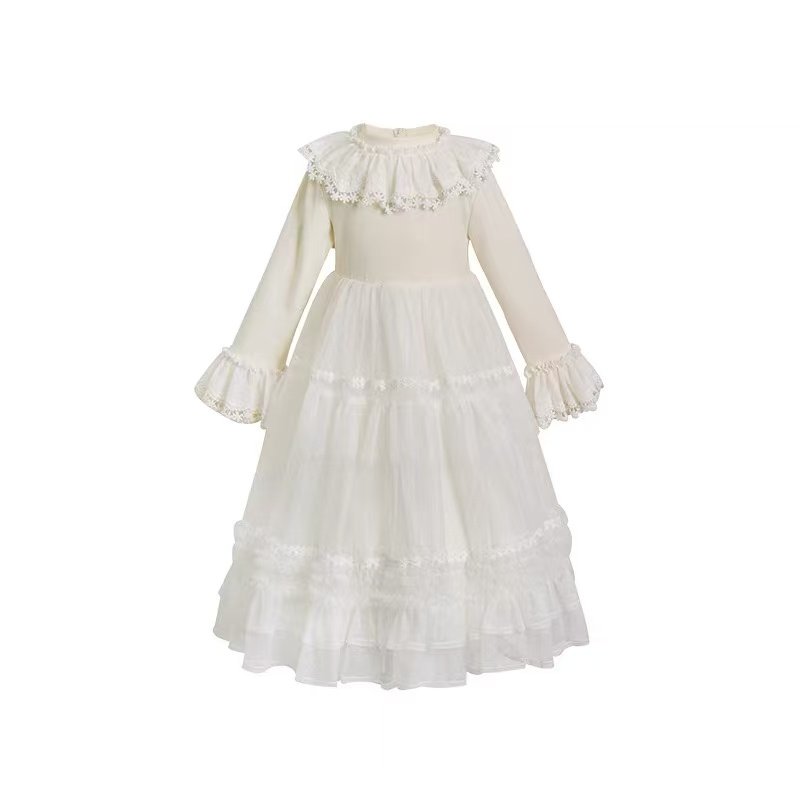 儿童汉服女童2025秋冬新款百搭新中式连衣裙