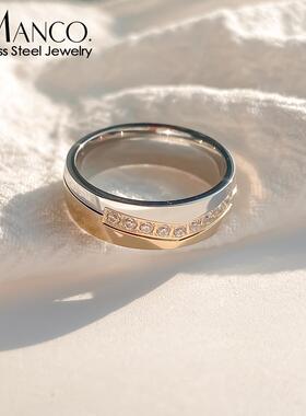 eManco日韩风双色手饰新款镶钻