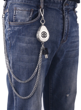 哈雷腰链钥匙套纯铜钥匙包肥仔钥匙壳滑翔裤链突破肥霸摩托车配饰