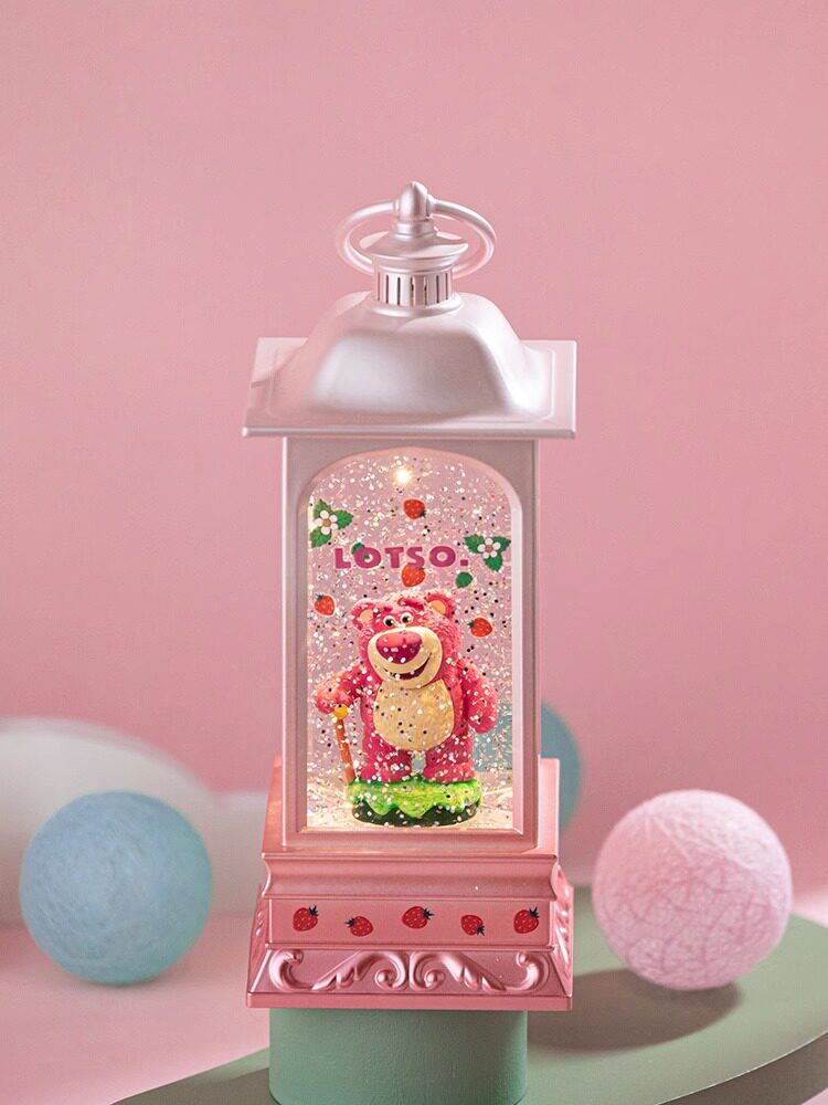 딸기 곰 디즈니  뮤직 박스 소녀 뮤직 박스 어린이 스노우 크리스탈 공 생일 선물 귀여운