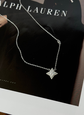 流浪拾光S925纯银锁骨链女闪钻