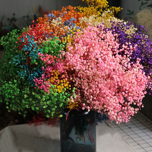 櫥窗造景夢(mèng)幻星干花婚慶花材家居插花云南直發(fā) 永生花滿天星軟裝