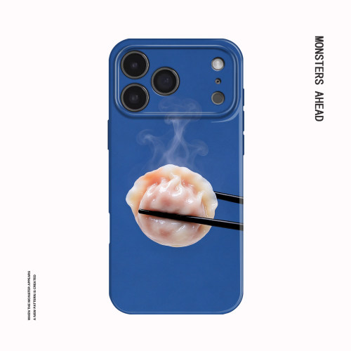 网红搞怪仿真虾饺适用苹果18 17 16 13手机壳华为mate80 70 60 50创意Magic8nova15 14 K90 vivox300一加11软