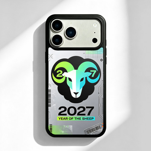 2027羊年赛博风适用苹果18 17 16 13 12 11手机壳华为mate80 70 60 40 30创意p90 80 nova14小米一加15防摔潮