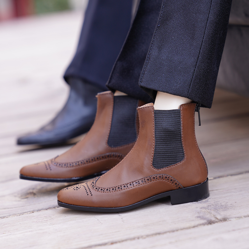 BJD 娃鞋ID75壮叔短靴 靴子 复古切尔西 现货