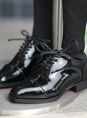 BJD娃鞋 普四胖四分娃鞋熊妹MSD兔豆豆MDD黑色漆皮正装鞋 现货