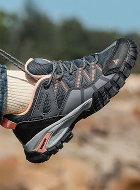 悍途户外女秋冬徒步鞋轻便透气爬山鞋男运动鞋防泼水防滑登山鞋女