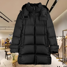 高端买手店女装设计师款2025秋冬新款时尚轻薄舒适羽绒服中长款