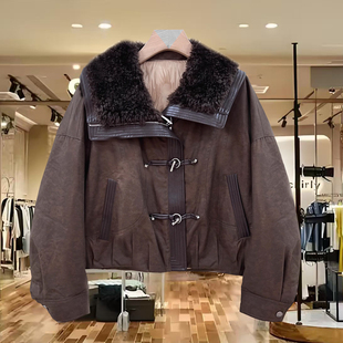 高端女装欧货时尚休闲百搭白鸭绒羽绒服立领外套冬季新款2025