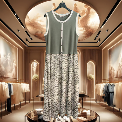 2026夏季新款女装时尚气质百搭显瘦无袖连衣裙女深圳南油高端女装