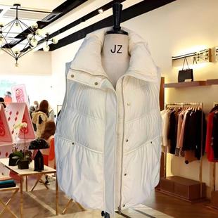 南油高端欧货羽绒马甲女韩版立领马夹外穿背心加厚保暖2025秋冬