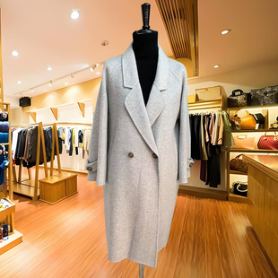 高端双面羊绒大衣女中长款秋冬新款羊毛呢外套101801