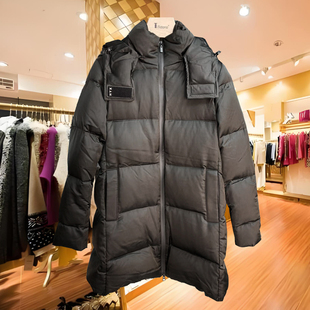 南油高端女装2025欧货高定款外套时尚休闲羽绒服女装中长连帽