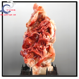 寿山石摆件芙蓉冻石松山会友精品摆件书房客厅商务礼裕和轩