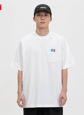 270g重磅 纯色T恤 净色小领口纯棉打底短袖 宽松街舞嘻哈bboy