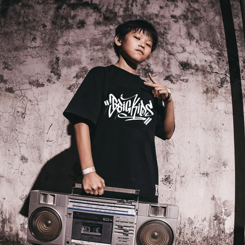 bboy宽松少儿童装重磅练舞服T恤