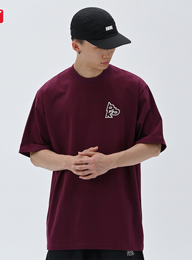 BBK 宽松T恤街舞滑板 BBOY重磅小领口短袖HIPHOP潮流运动涂鸦