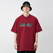 重磅hiphop短袖 BBK 潮滑板涂鸦 宽松t恤 嘻哈滑板 270g bboy街舞