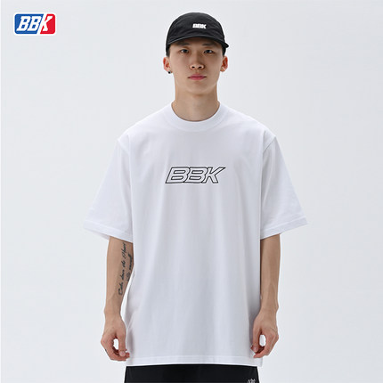 BBK BBOY宽松T恤街舞滑板 重磅小领口短袖 潮流运动涂鸦HIPHOP