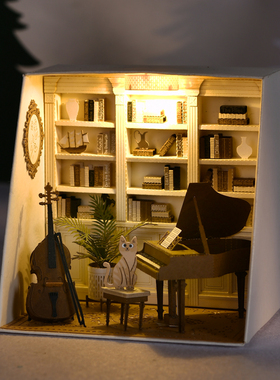 智趣屋diy小屋纸尖生活手工拼图3D立体纸模乐器模型手工艺术模型