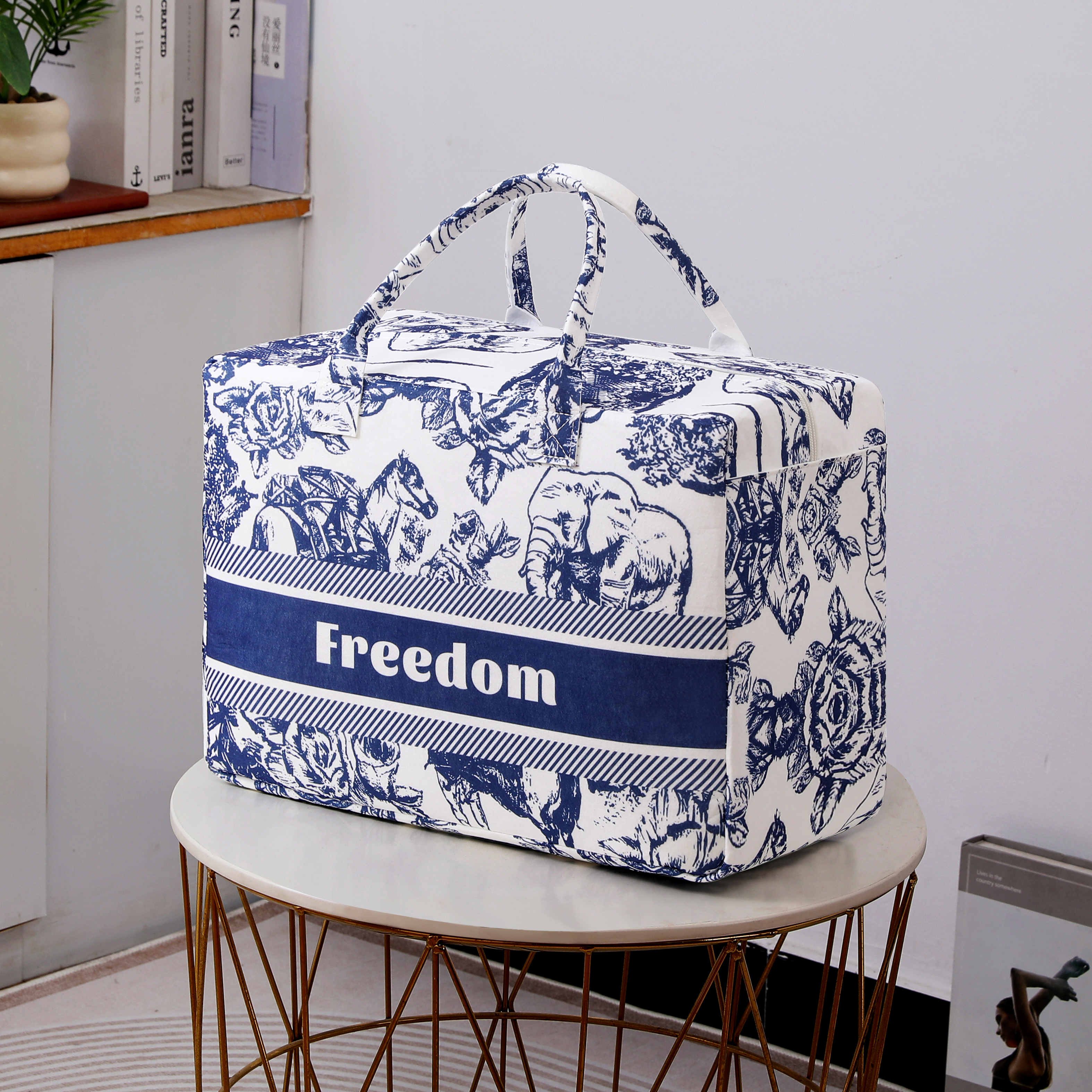 旅行包卡通休闲毛毡手提包新款行李箱收纳包简约百搭时尚手提袋