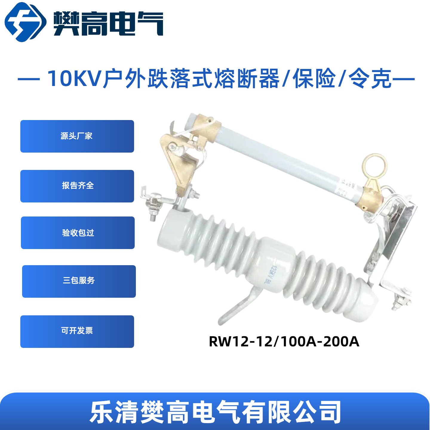10KV户外跌落式熔断器RW12-12