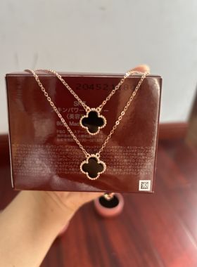 四叶草女士项链女生锁骨链显白玫瑰金925纯银幸运女朋友生日礼物