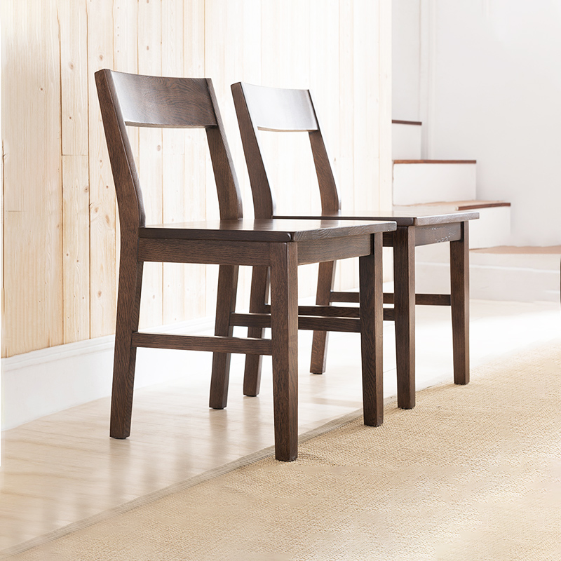 治木工坊全实木橡木餐椅