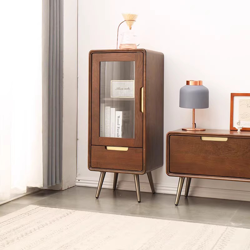 治木工坊全实木厅柜环保电视边柜