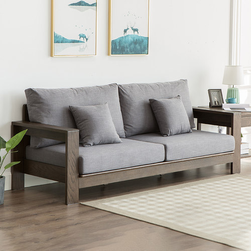 治木工坊全实木沙发北欧客厅橡木