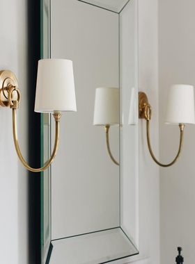 美式复古轻奢全铜壁灯卧室床头灯楼梯现代简约过道走廊客厅灯饰