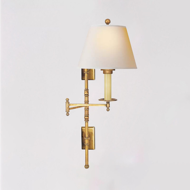全铜美式复古简约壁灯卧室床头灯书房酒店大堂走廊可调节阅读灯具