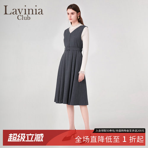 LaviniaClub通勤无袖连衣裙
